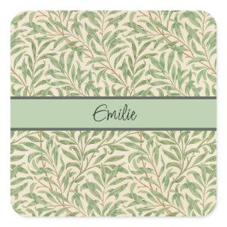 William Morris Willow Bough Garden Flower Classic Square Sticker