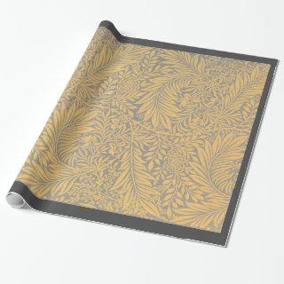 William Morris YELLOW LEAF PATTERN GIFT WRAP