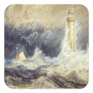 William Turner - Bell Rock Lighthouse Square Sticker