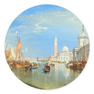 William Turner - Venice, The Dogana & San Giorgio Classic Round Sticker