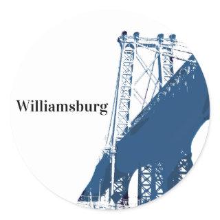 Williamsburg Bridge Brooklyn New York Classic Round Sticker