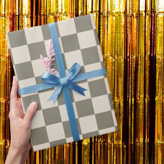 Willow Grey and Bone Checkerboard