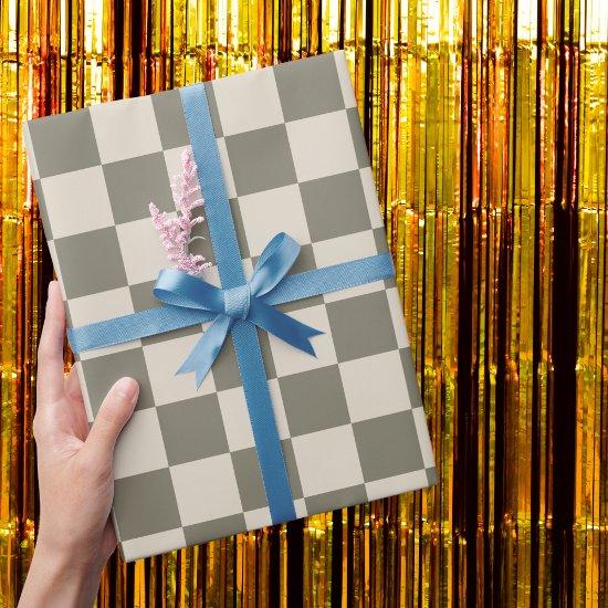 Willow Grey and Bone Checkerboard