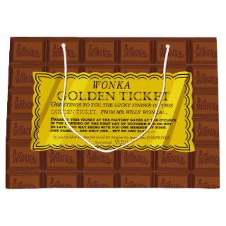 Willy Wonka Golden Ticket Large Gift Bag