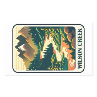 Wilson Creek North Carolina Colors Rectangular Sticker