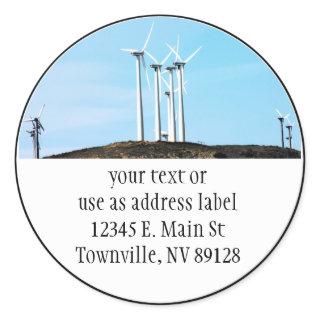Wind Power Classic Round Sticker