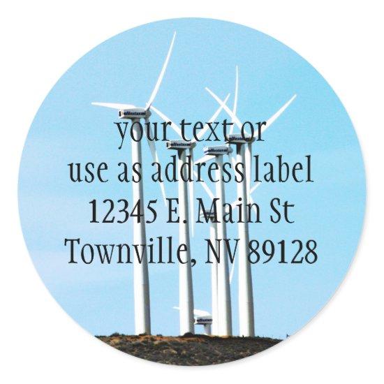 Wind Power Classic Round Sticker