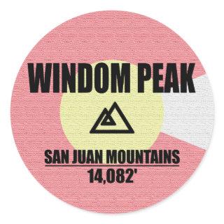 Windom Peak Classic Round Sticker