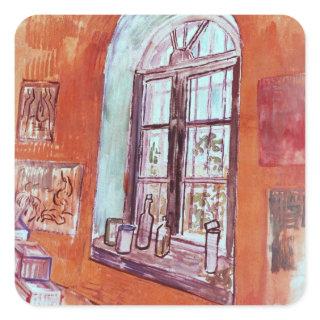 Window of Vincent van Gogh's Studio at the Asylum Square Sticker