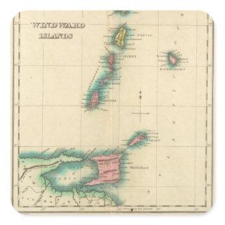 Windward Islands Square Sticker