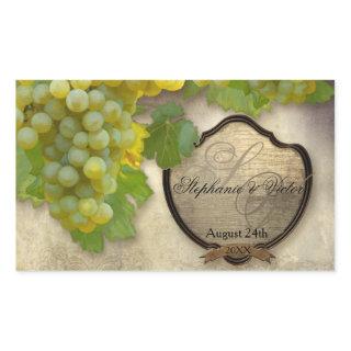 Wine Bottle Label Chardonnay Vineyard Wedding
