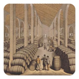 Wine Cellar at Jerez de la Frontera Square Sticker