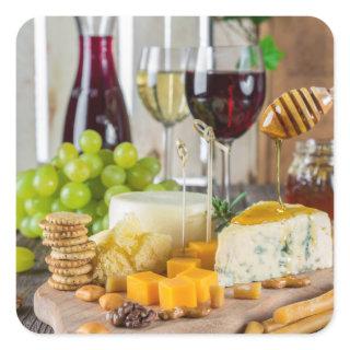 Wine & Cheese Cheeseplate Appetizers Stickers