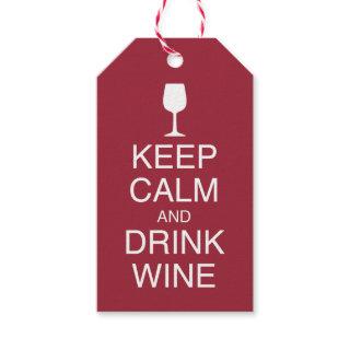 Wine Gift Tags Keep Calm and Drink Wine