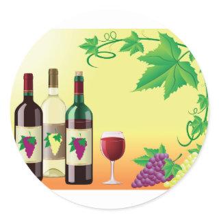 Wine With Grapes Stickers