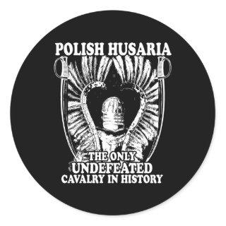 Winged Husaria Cavalry Poland Polish Knights Polsk Classic Round Sticker