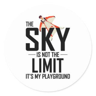Wingsuit flying Base Jumping Skydiving Wingsuiting Classic Round Sticker