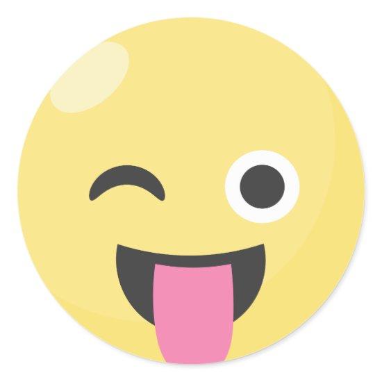 Winking Tongue Silly Emoji Stickers