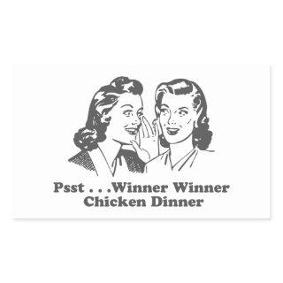 Winner Winner Chicken Dinner Funny Rectangular Sticker