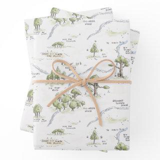 Winnie the Pooh 100 Acre Wood Pattern   Sheets