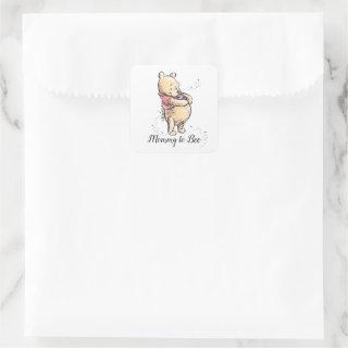 Winnie the Pooh Baby Shower | Mommy to Bee Square Sticker