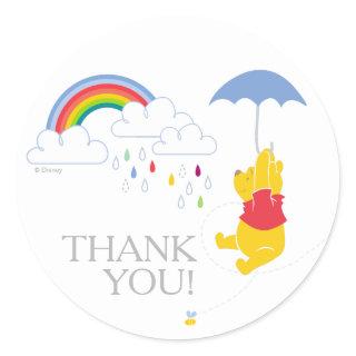 Winnie the Pooh | Boy Baby Shower Thank You Classic Round Sticker