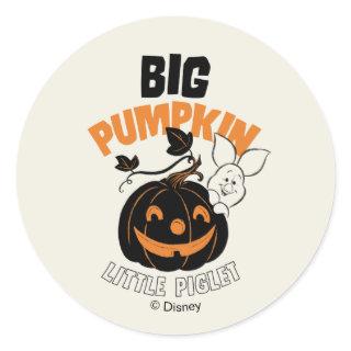 Winnie the Pooh | Little Piglet Big Pumkin Classic Round Sticker