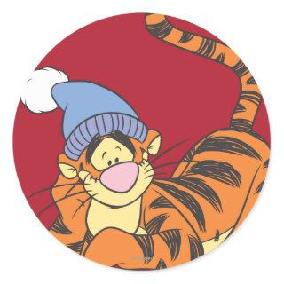 Winnie The Pooh Tigger with hat Classic Round Sticker