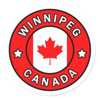 Winnipeg Canada Classic Round Sticker