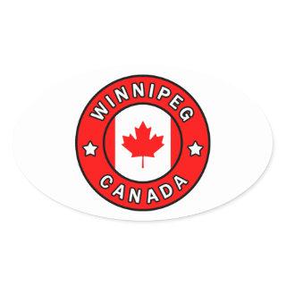Winnipeg Canada Oval Sticker