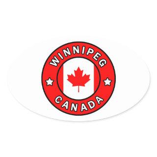 Winnipeg Canada Oval Sticker