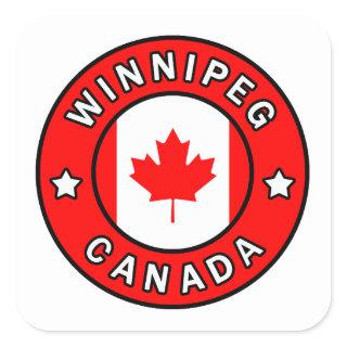 Winnipeg Canada Square Sticker