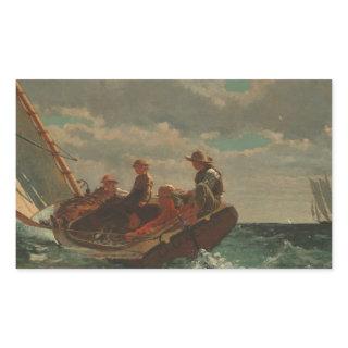 Winslow Homer - Breezing Up (A Fair Wind) Rectangular Sticker
