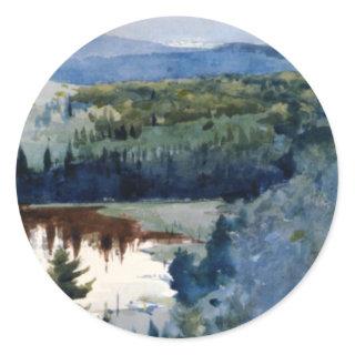 Winslow Homer - Indian Village Adirondacks Classic Round Sticker