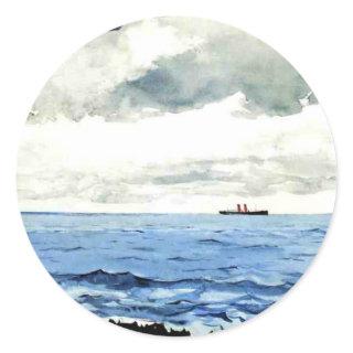 Winslow Homer painting, Bermuda, Classic Round Sticker