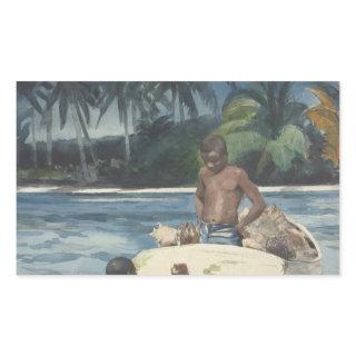 Winslow Homer - West India Divers Rectangular Sticker