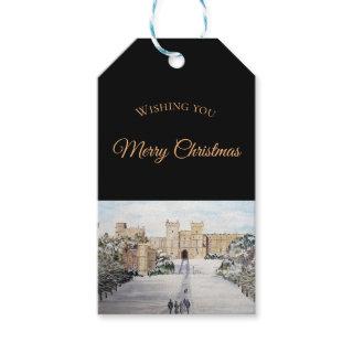 Winter at Windsor Castle Landscape Painting Gift Tags