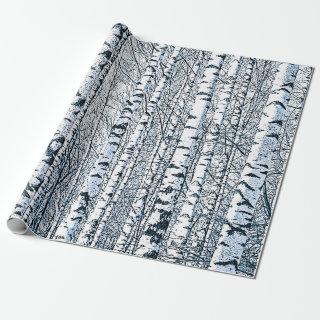 Winter Birch Tree Forest