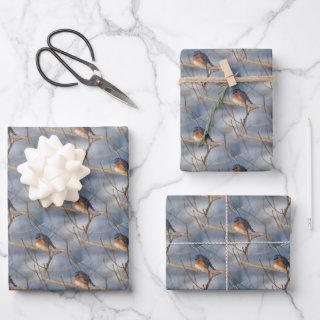 Winter Bluebird Nature Pattern   Sheets