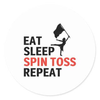 Winter Color Guard Flag Corps Dance Classic Round Sticker