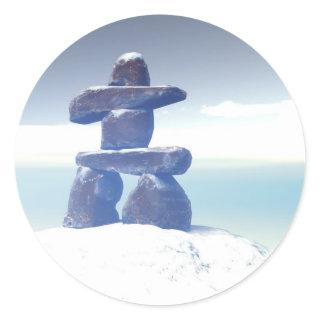 Winter inukshuk Sticker