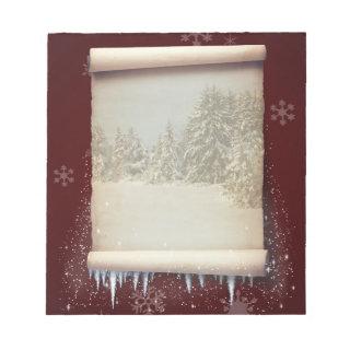 Winter Parchment Illustration Notepad