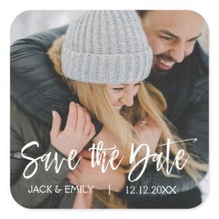 Winter Photo Save the Date Wedding Sticker