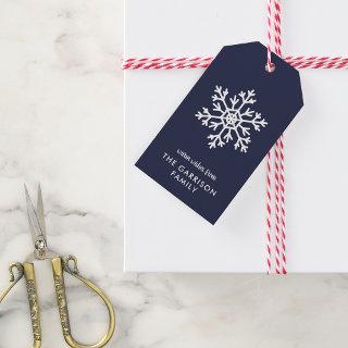 Winter Snowflake | Editable Colors Holiday Gift Tags