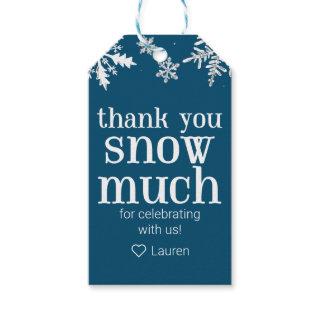 Winter Snowflake Thank You Snow Much Favor Gift Ta Gift Tags
