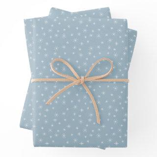 Winter Snowflakes Ice Blue Retro Inspired  Sheets