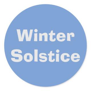 Winter Solstice by Janz Blue Powder Classic Round Sticker