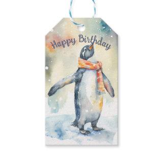Winter vibes Penguin -  Birthday Party - Gift Tags