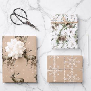 Winter White and Kraft Holiday Assortment of  Sheets