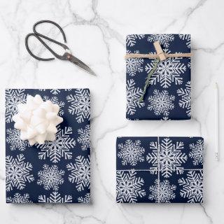 Winter White Blue Snowflakes Wonderland Pattern  Sheets